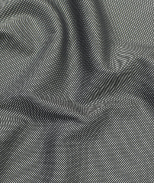 Absoluto Men's Terry Rayon Structured 3.75 Meter Unstitched Suiting Fabric (Silver Grey)