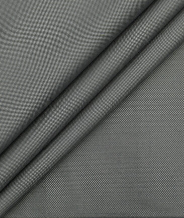 Absoluto Men's Terry Rayon Structured 3.75 Meter Unstitched Suiting Fabric (Silver Grey)