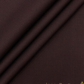 Absoluto Men's Terry Rayon Structured 3.75 Meter Unstitched Suiting Fabric (Wine)