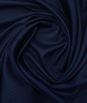 Fashion Flair Men's Terry Rayon Structured 3.75 Meter Unstitched Suiting Fabric (Dark Royal Blue)