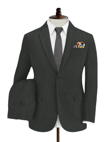 Fashion Flair Men's Terry Rayon Structured 3.75 Meter Unstitched Suiting Fabric (Grey)