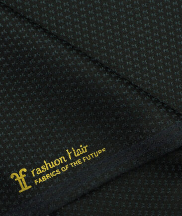 Fashion Flair Men's Terry Rayon Structured 3.75 Meter Unstitched Suiting Fabric (Dark Sea Green)