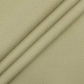 Italian Channel Men's Terry Rayon Structured 3.75 Meter Unstitched Suiting Fabric (Beige)