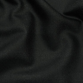 Italian Channel Men's Terry Rayon Checks 3.75 Meter Unstitched Suiting Fabric (Black)