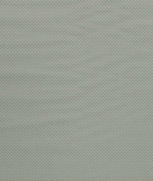 Italian Channel Men's Terry Rayon Structured 3.75 Meter Unstitched Suiting Fabric (Light Grey)