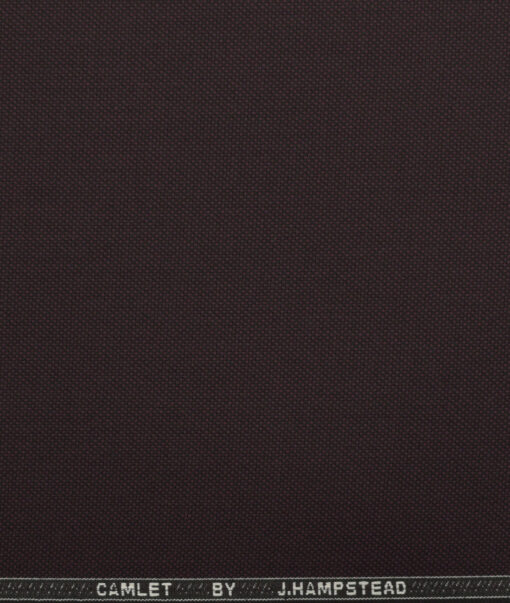 J.Hampstead Men's Terry Rayon Structured 3.75 Meter Unstitched Suiting Fabric (Dark Wine)