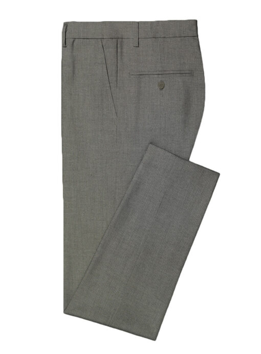 J.Hampstead Men's Terry Rayon Structured 3.75 Meter Unstitched Suiting Fabric (Silver Grey)
