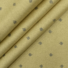 Nemesis Men's Premium Cotton Printed 2.25 Meter Unstitched Shirting Fabric (Beige)