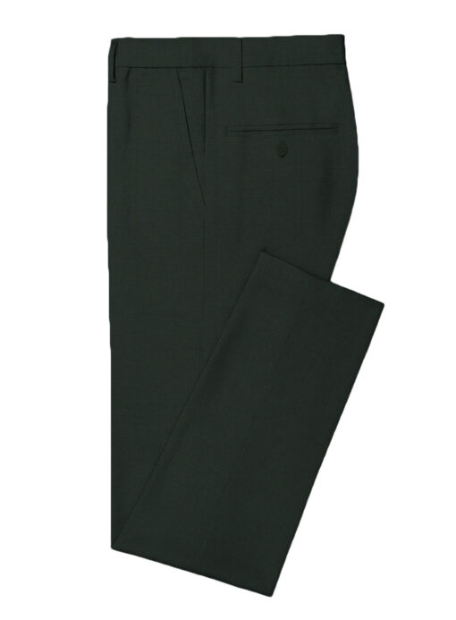 Panero Men's Wool Structured Unstitched Suiting Fabric (Dark Pine Green)