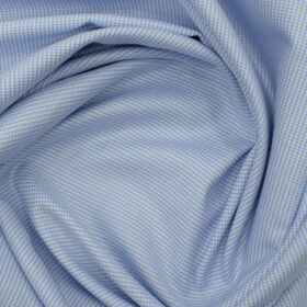 Soktas Men's Giza Cotton Structured 2.25 Meter Unstitched Shirting Fabric (White)
