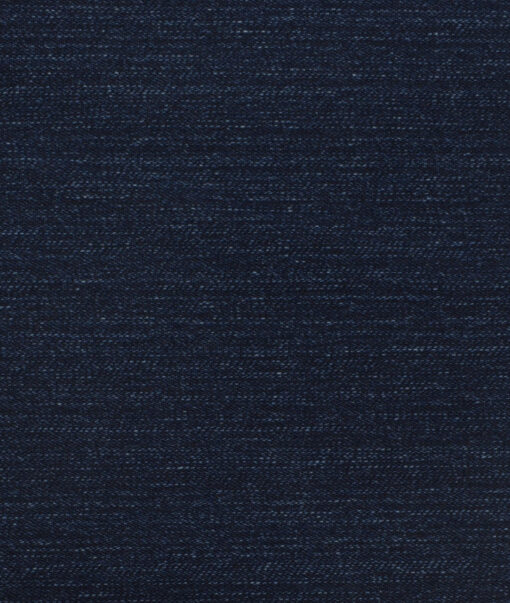 Arvind Men's Cotton Self Design 1.50 Meter Unstitched Jeans Fabric (Navy Blue)