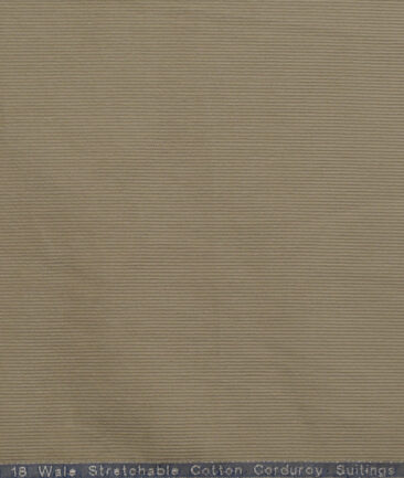 Arvind Men's Cotton Corduroy 1.50 Meter Unstitched Corduroy Trouser Fabric (Beige)