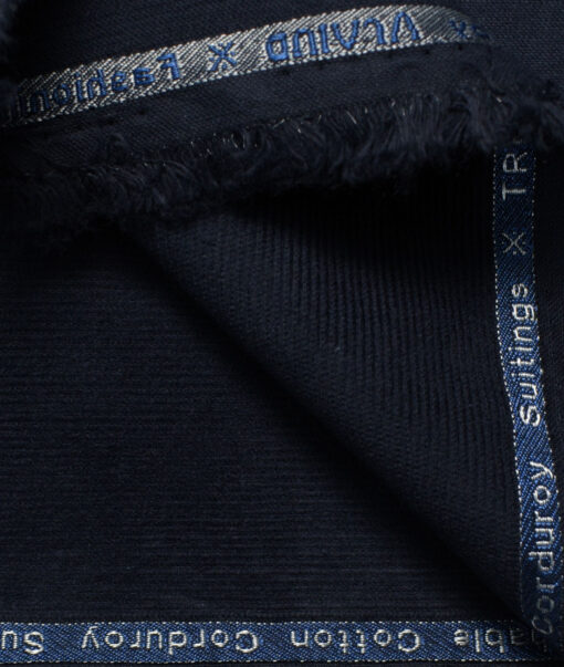 Arvind Men's Cotton Corduroy 1.50 Meter Unstitched Corduroy Trouser Fabric (Dark Blue)
