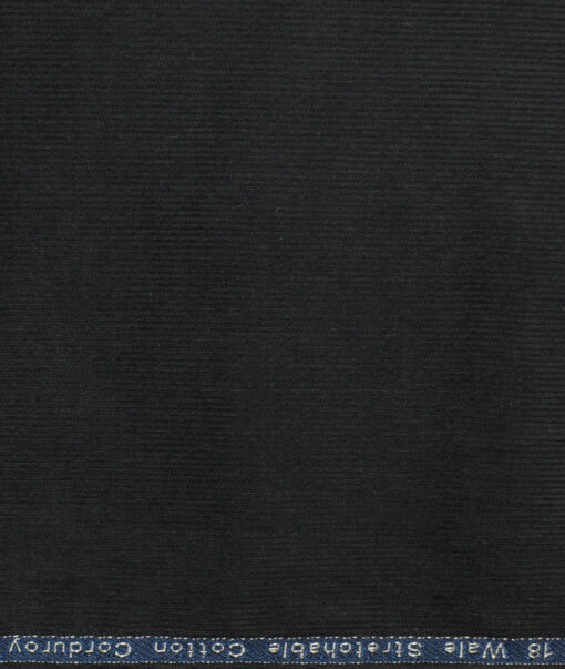 Arvind Men's Cotton Corduroy 1.50 Meter Unstitched Corduroy Trouser Fabric (Dark Grey)