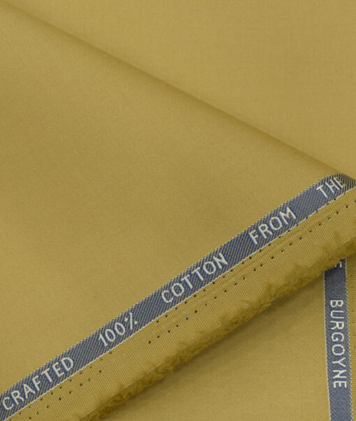 Burgoyne Men's Cotton Solids 1.50 Meter Unstitched Trouser Fabric (Granola Beige)