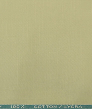 Burgoyne Men's Cotton Solids 1.50 Meter Unstitched Trouser Fabric (Beige)