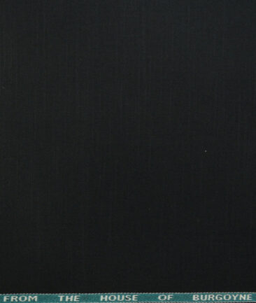 Burgoyne Men's Cotton Solids 1.50 Meter Unstitched Trouser Fabric (Black)