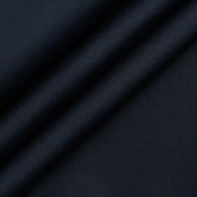 Burgoyne Men's Cotton Solids 1.50 Meter Unstitched Trouser Fabric (Dark Blue)