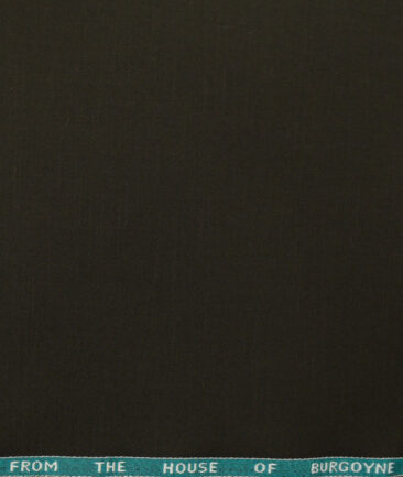 Burgoyne Men's Cotton Solids 1.50 Meter Unstitched Trouser Fabric (Dark Brown)