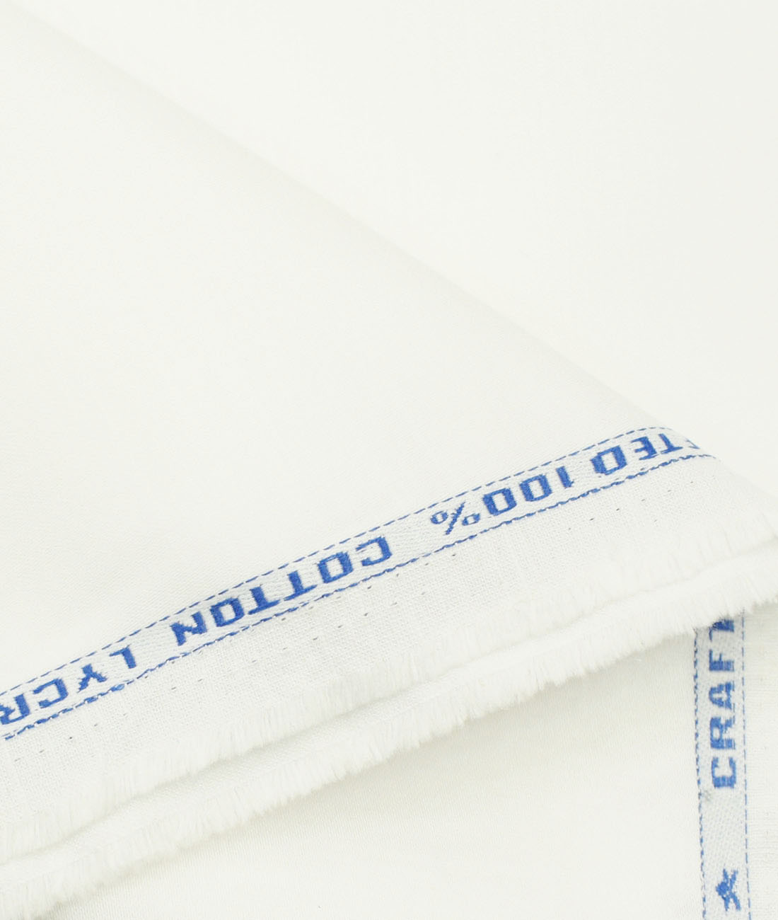 Burgoyne Men's Cotton Solids 1.50 Meter Unstitched Trouser Fabric (White)