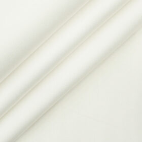 Burgoyne Men's Cotton Solids 1.50 Meter Unstitched Trouser Fabric (White)