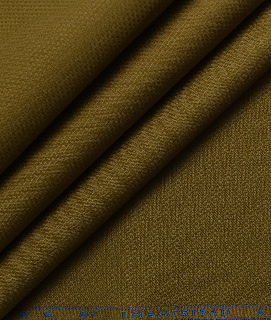 J.Hampstead Men's Cotton Structured 1.50 Meter Unstitched Trouser Fabric (Mustard Brown)