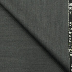 J.Hampstead Men's Wool Self Design Super 150's 3.75 Meter Unstitched Suiting Fabric (Grey)