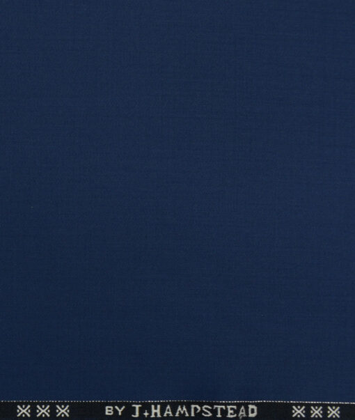 J.Hampstead Men's Wool Solids Super 150's 3.75 Meter Unstitched Suiting Fabric (Royal Blue)