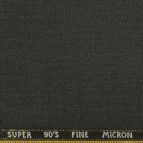 J.Hampstead Men's Wool Structured Super 90's 3.75 Meter Unstitched Suiting Fabric (Blackish Grey)