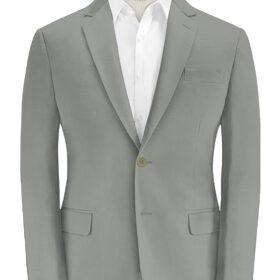 J.Hampstead Men's Wool Structured Super 100's 3.75 Meter Unstitched Suiting Fabric (Light Grey)