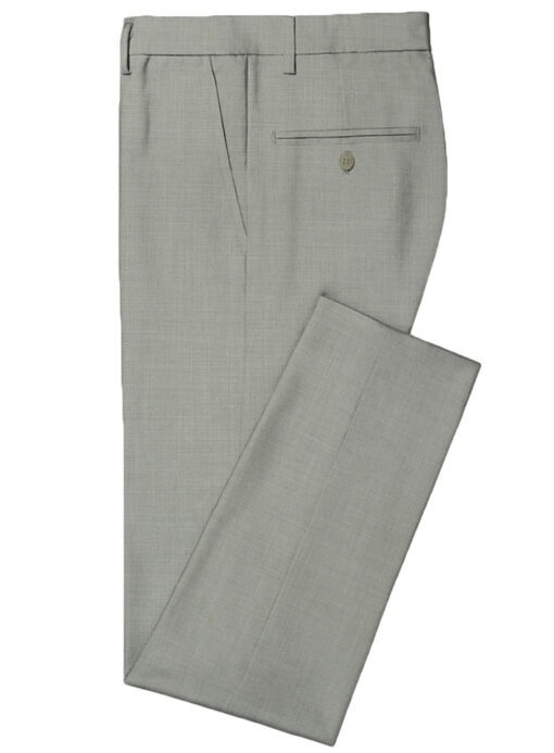 J.Hampstead Men's Wool Self Design Super 90's 3.75 Meter Unstitched Suiting Fabric (Light Grey)