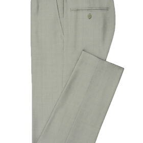 J.Hampstead Men's Wool Checks 3.75 Meter Unstitched Suiting Fabric (Light Pistachious Grey)