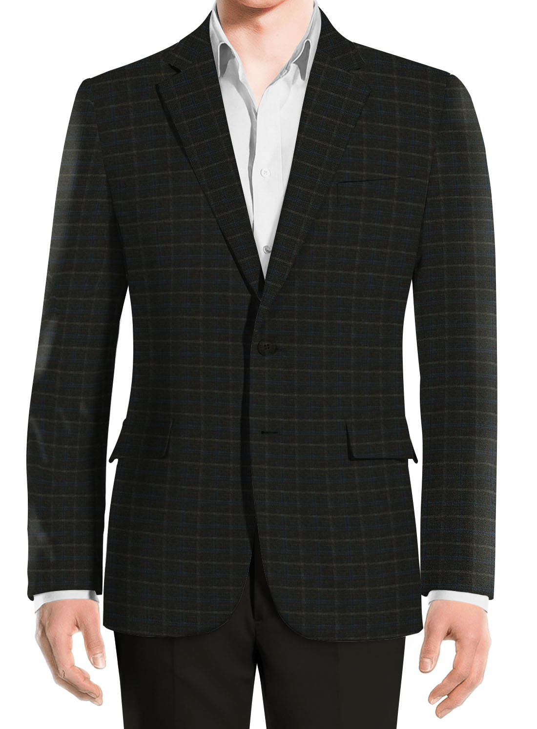 OCM Men's Wool Checks Meduim Unstitched Tweed Jacketing & Blazer Fabric ...