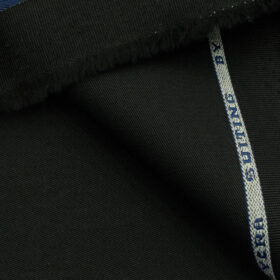 Raymond Men's Cotton Solids 1.50 Meter Unstitched Trouser Fabric (Black)