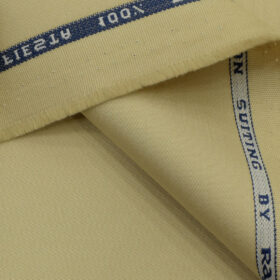Raymond Men's Cotton Solids 1.50 Meter Unstitched Trouser Fabric (Buttermilk Beige)