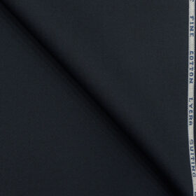 Raymond Men's Cotton Solids 1.50 Meter Unstitched Trouser Fabric (Dark Blue)