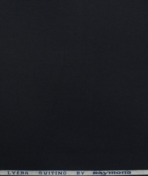 Raymond Men's Cotton Solids 1.50 Meter Unstitched Trouser Fabric (Dark Navy Blue)