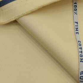 Raymond Men's Cotton Solids 1.50 Meter Unstitched Trouser Fabric (EggNog Beige)