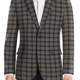 Raymond Men's Wool Checks Fine 2.20 Meter Unstitched Tweed Jacketing & Blazer Fabric (Grey)