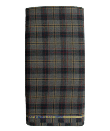 Raymond Men's Wool Checks Fine 2.20 Meter Unstitched Tweed Jacketing & Blazer Fabric (Grey)