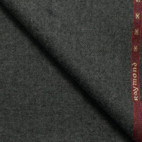 Raymond Men's Wool Solids Fine 2.20 Meter Unstitched Tweed Jacketing & Blazer Fabric (Worsted Grey)