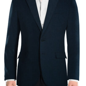 Raymond Men's Wool Solids Fine 2.20 Meter Unstitched Tweed Jacketing & Blazer Fabric (Dark Blue)