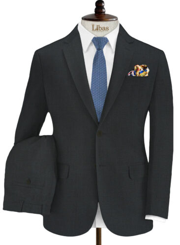Raymond Men's Wool Checks Monza Prime 3.75 Meter Unstitched Suiting Fabric (Dark Blue)