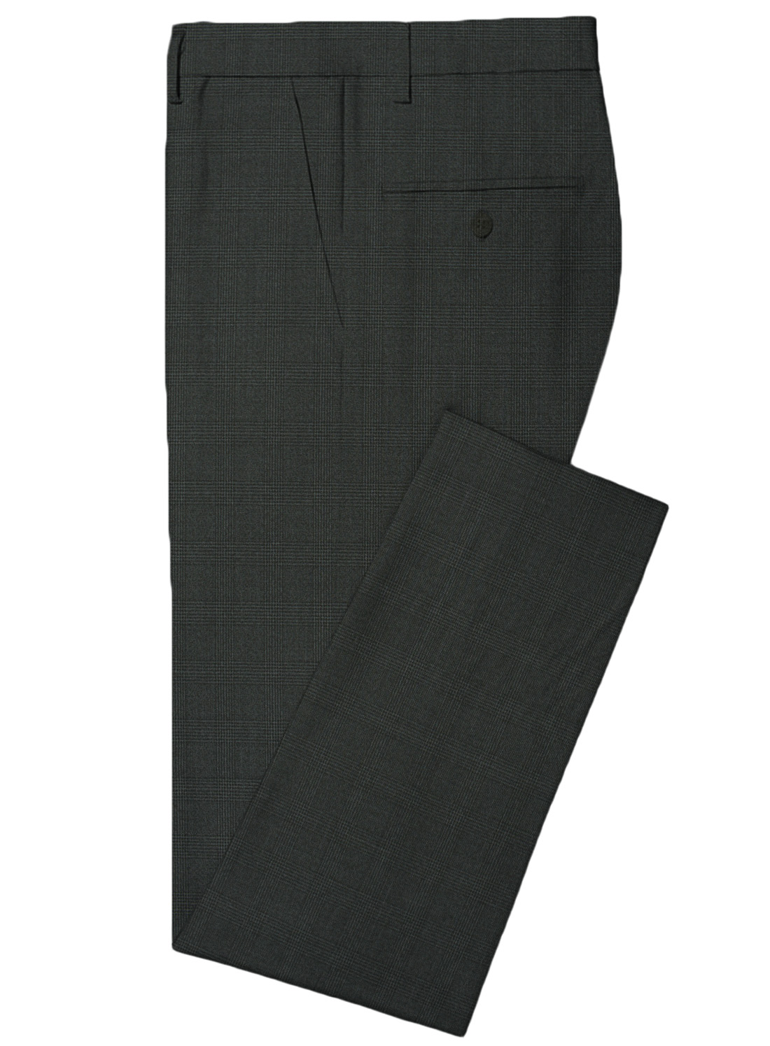 Raymond Men's Wool Checks Monza Prime Unstitched Suiting Fabric (Dark Grey)