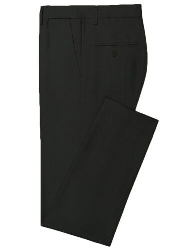 Spaadaa Men's Wool Structured 3.75 Meter Unstitched Suiting Fabric (Black)