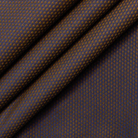 Arvind Men's Giza Cotton Structured 2.25 Meter Unstitched Shirting Fabric (Brown)