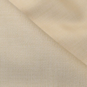 Arvind Men's  Superfine Cotton Structured 2.25 Meter Unstitched Shirting Fabric (Beige)