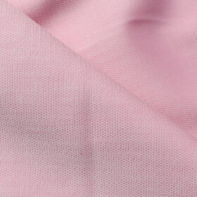 Arvind Men's  Superfine Cotton Structured 2.25 Meter Unstitched Shirting Fabric (Blush Pink)