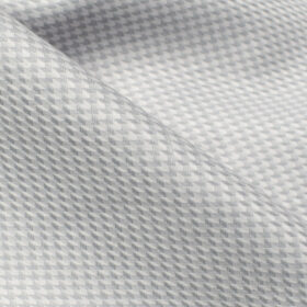 Birla Century Men's Cotton Structured 2.25 Meter Unstitched Shirting Fabric (White)