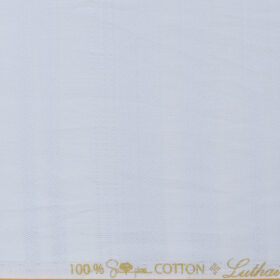 Luthai Men's Supima Cotton Striped 2.25 Meter Unstitched Shirting Fabric (Cream)